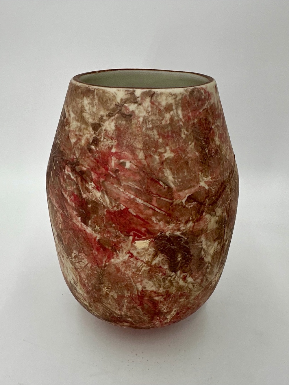 CB2 Crate & Barrel Painterly Pink Vase - Picture 3 of 5
